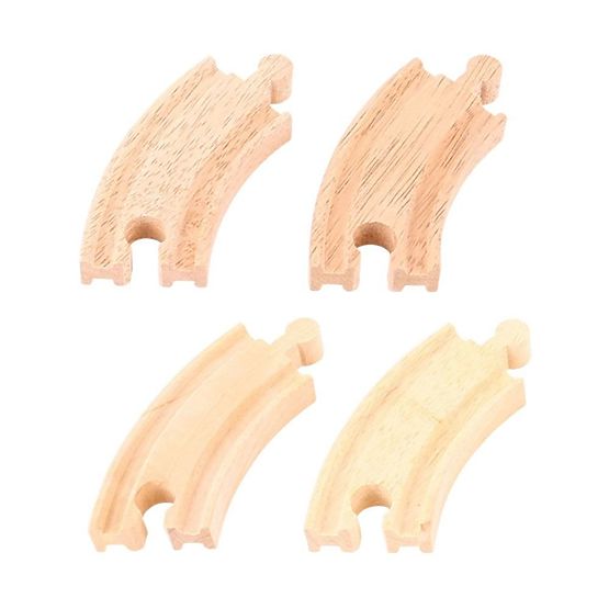 Bigjigs Rail Kurze Rundschiene 10 cm 4 Stk