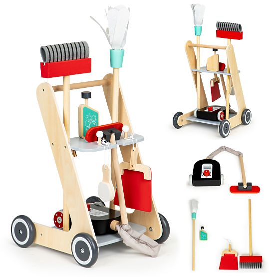 Holzreinigungsset Wagen XXL Staubsauger ECOTOYS