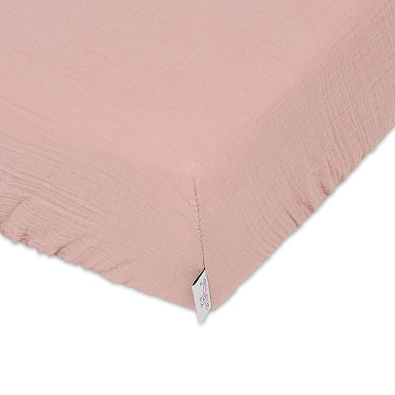 Musselinlaken 120x60 rosa