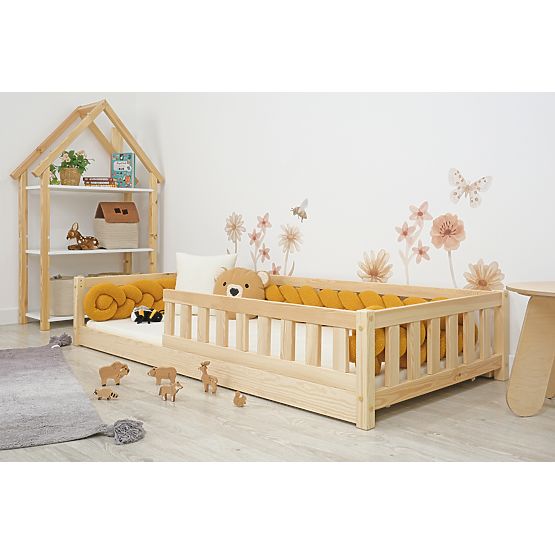 Niedriges Kinderbett Montessori Meadow - Natur