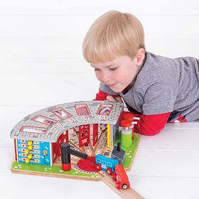 Exklusives Depot von Bigjigs Rail für 5 Züge, Bigjigs Rail