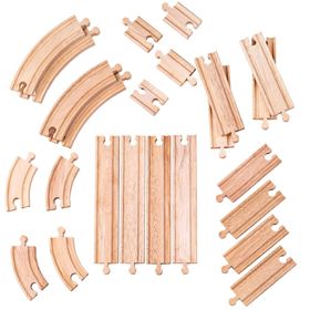 Bigjigs Rail Holzschienen-Set bestehend aus 24 Teilen, Bigjigs Rail