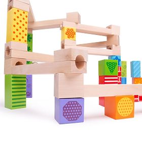 Bigjigs Toys Bunte Kugelbahn aus Holz, Bigjigs Toys