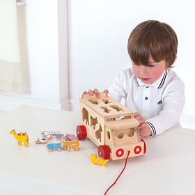 Bigjigs Toys Holzauto mit Tieren, Bigjigs Toys