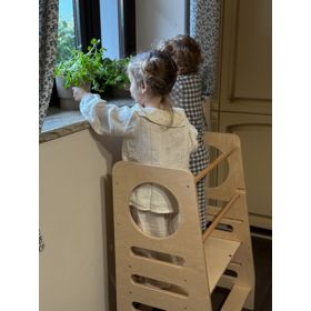 Geschwister-Lernturm DOUBLE M - natur, baby wood