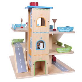 Holz-Garage mit Aufzug, EcoToys