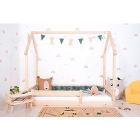 Kinderbett Montessori Schornsteinhaus - natur, Ourbaby®