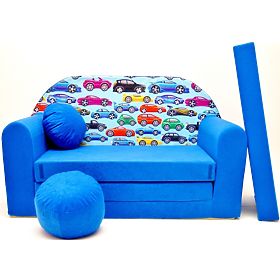 Kinder-Sofa Autos Blau, Welox