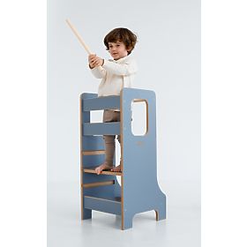 Lernturm SLIM M - blau, baby wood