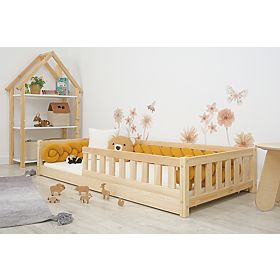 Niedriges Kinderbett Montessori Meadow - Natur