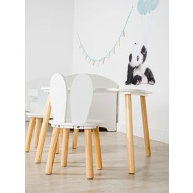 Kindersitzgruppe Ourbaby - Kindertisch und Stühle mit Hasenohren, SENDA