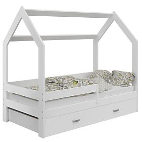 Hausbett Paula mit Rausfallschutz 160 x 80 cm - weiß, Magnat