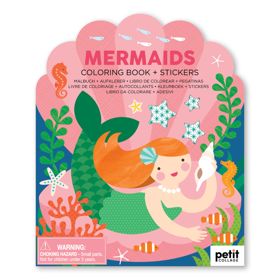 Petit Collage Mermaid Sticker Malbuch, Petit Collage