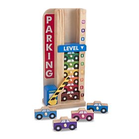 Stapelbares Parkhaus mit Spielzeugautos, Melissa & Doug