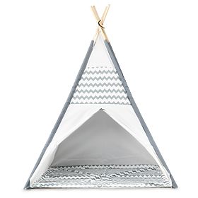 Tipi Kinderzelt - grau-weiß, EcoToys